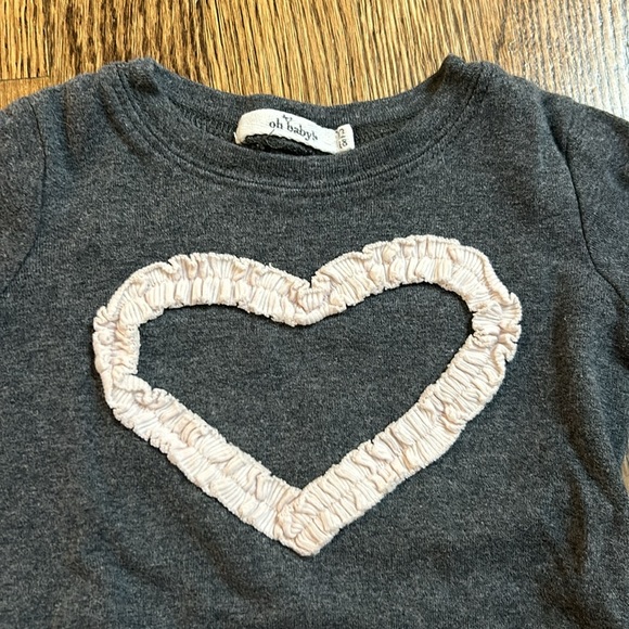 Oh Baby! Grey and Pink Set with Heart 12-18 Months - Picture 2 of 4